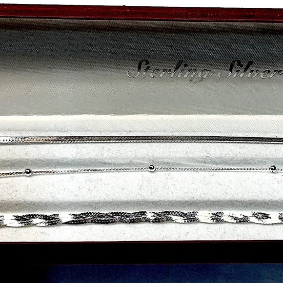 Set of 3 Silver Bracelets IOB - Picture 1 of 4